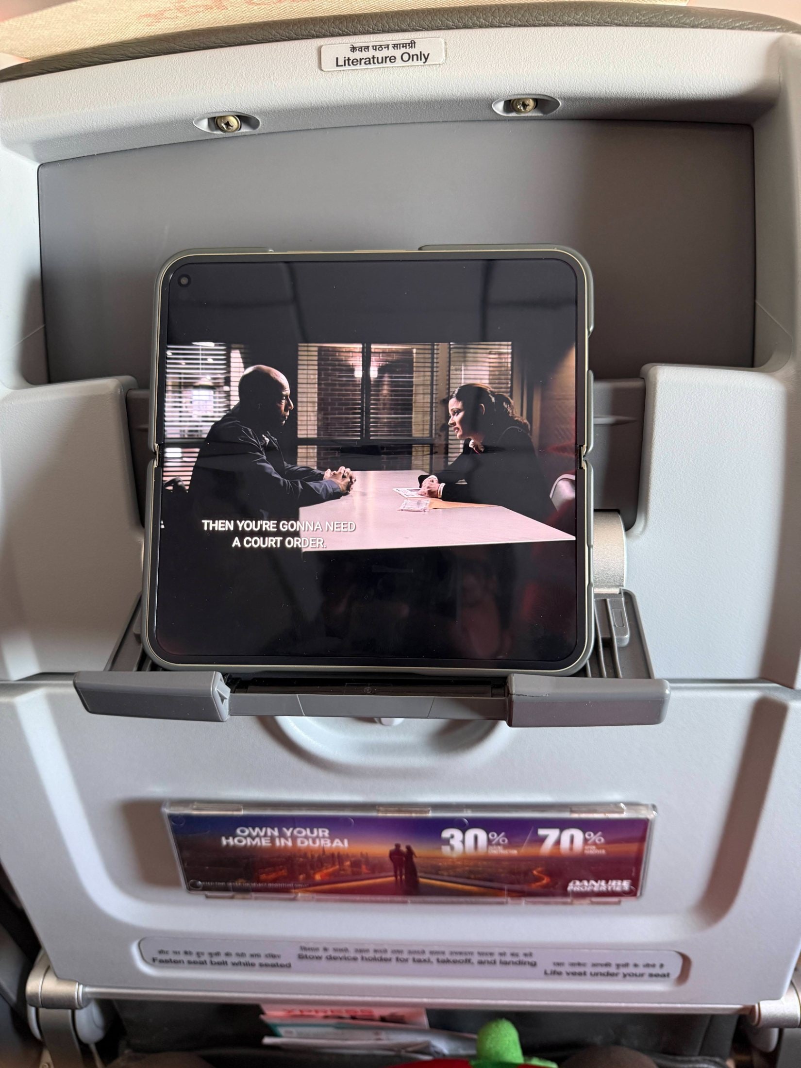 phone holder in plane