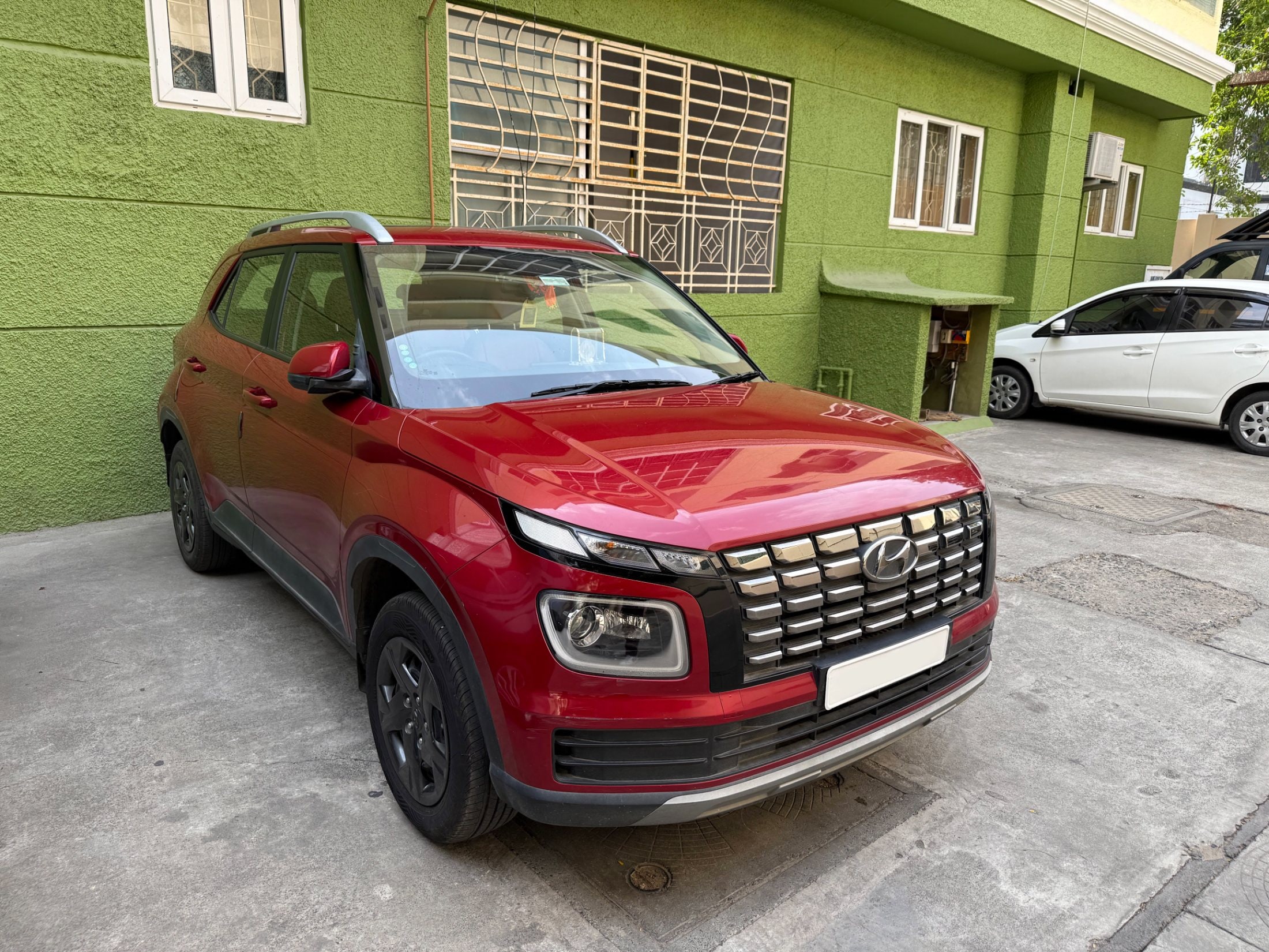 Hyundai Venue in hot red